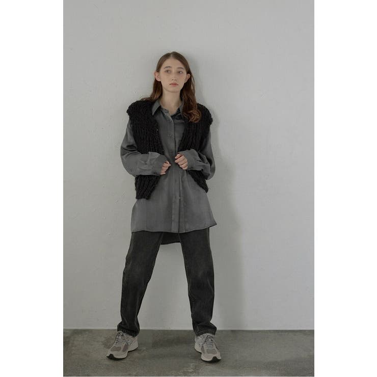 satin oversize shirt | BONJOUR SAGAN | 詳細画像31 