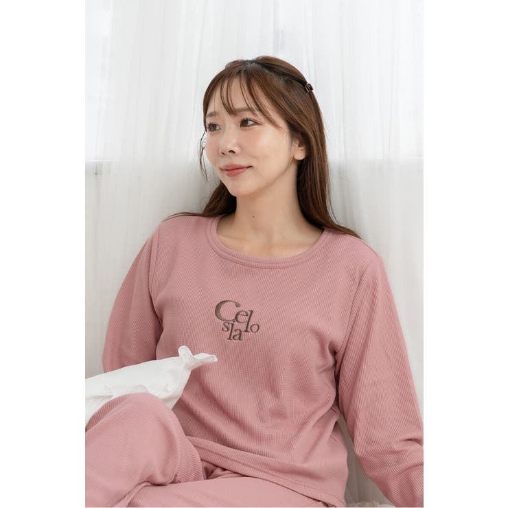 PINK | 上質快眠ワッフルルームウェアセットアップ 88 004449 | BONJOUR SAGAN