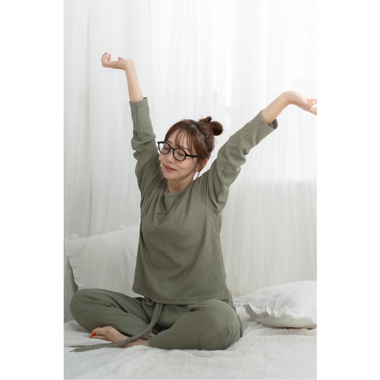 上質快眠ワッフルルームウェアセットアップ 88 004449 | BONJOUR SAGAN | 詳細画像9 