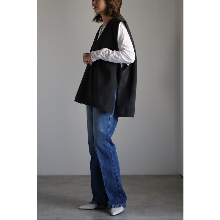 前後2WAYフェイクウール配色ベスト 88-004452 | BONJOUR SAGAN | 詳細画像33 