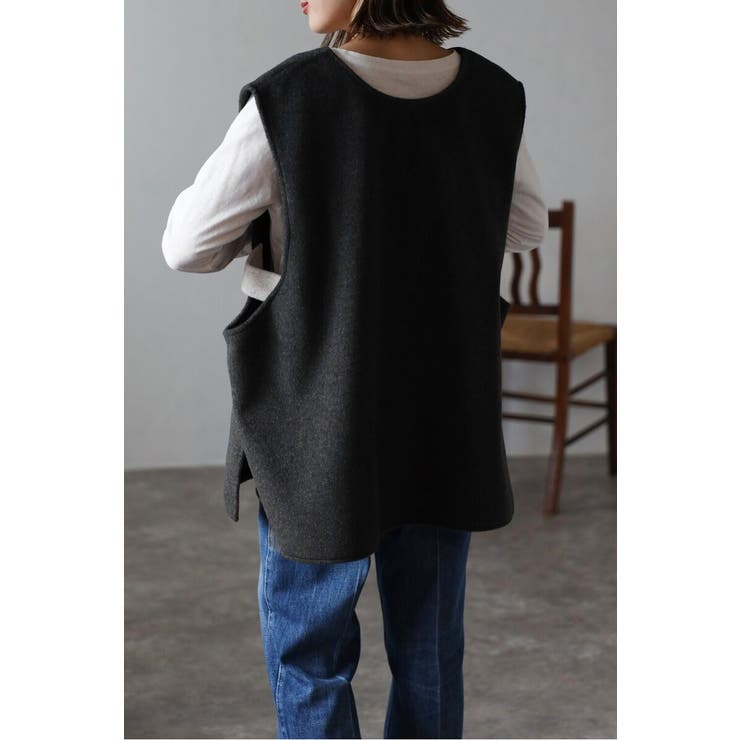 前後2WAYフェイクウール配色ベスト 88-004452 | BONJOUR SAGAN | 詳細画像37 