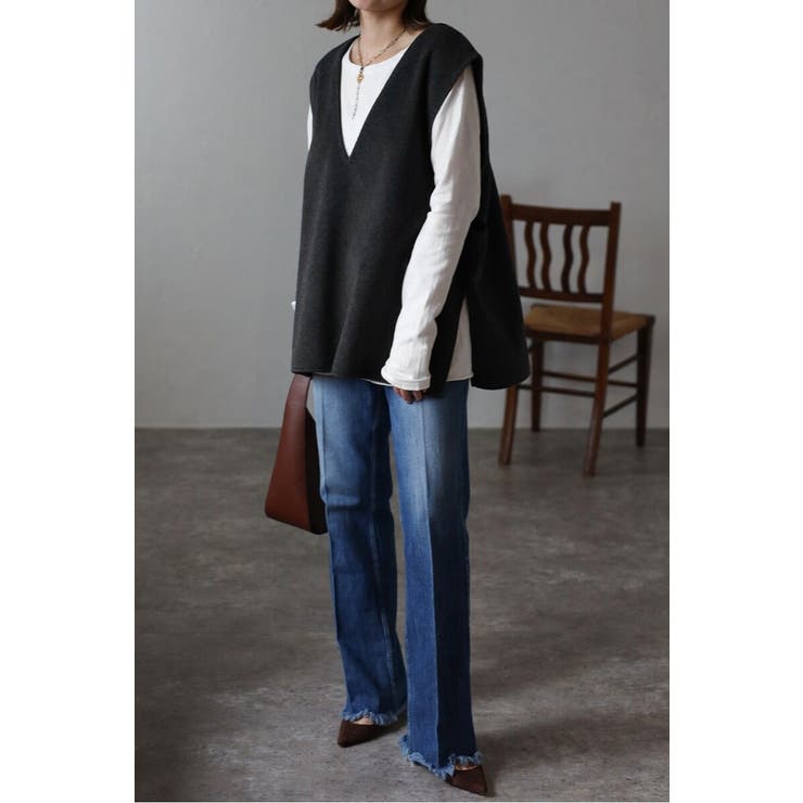 前後2WAYフェイクウール配色ベスト 88-004452 | BONJOUR SAGAN | 詳細画像38 