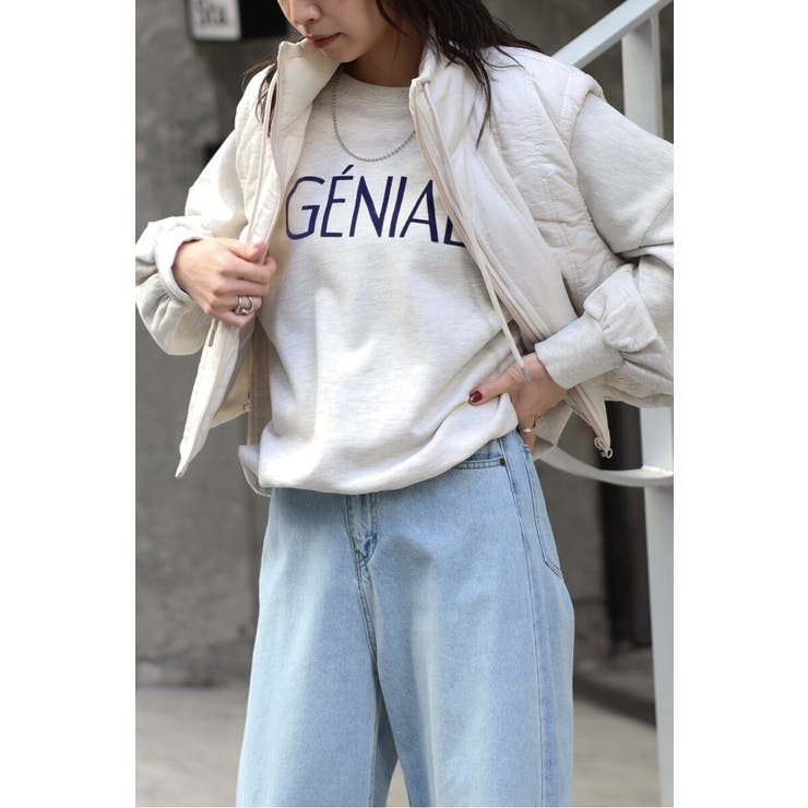 OATMEAL | GENIALフロッキーロゴスウェット 88-004462 | BONJOUR SAGAN