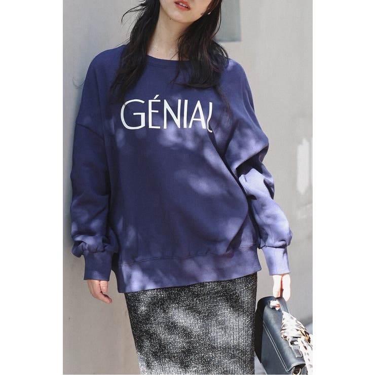 NAVY | GENIALフロッキーロゴスウェット 88-004462 | BONJOUR SAGAN
