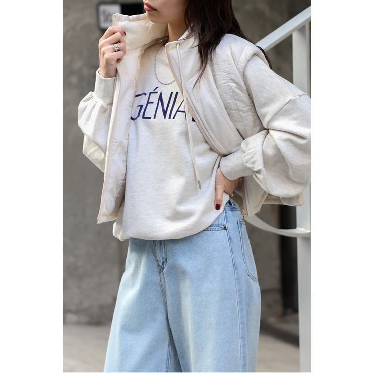 GENIALフロッキーロゴスウェット 88-004462 | BONJOUR SAGAN | 詳細画像2 