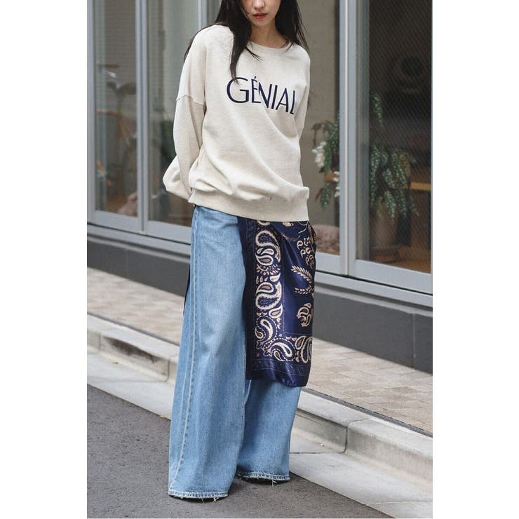 GENIALフロッキーロゴスウェット 88-004462 | BONJOUR SAGAN | 詳細画像11 