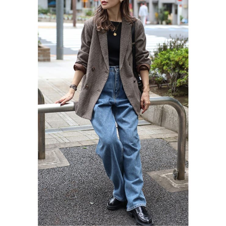 ガンクラブチェックオーバーサイズダブルジャケット 88-004491 | BONJOUR SAGAN | 詳細画像8 