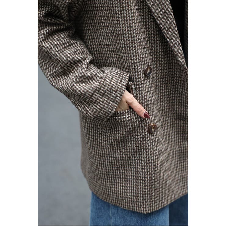 ガンクラブチェックオーバーサイズダブルジャケット 88-004491 | BONJOUR SAGAN | 詳細画像10 