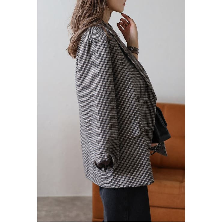 ガンクラブチェックオーバーサイズダブルジャケット 88-004491 | BONJOUR SAGAN | 詳細画像13 