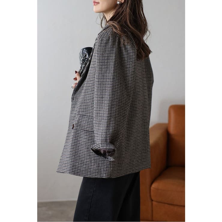 ガンクラブチェックオーバーサイズダブルジャケット 88-004491 | BONJOUR SAGAN | 詳細画像14 