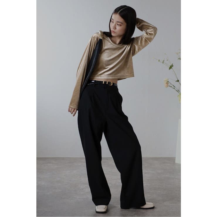 velour cropped pullover | BONJOUR SAGAN | 詳細画像1 