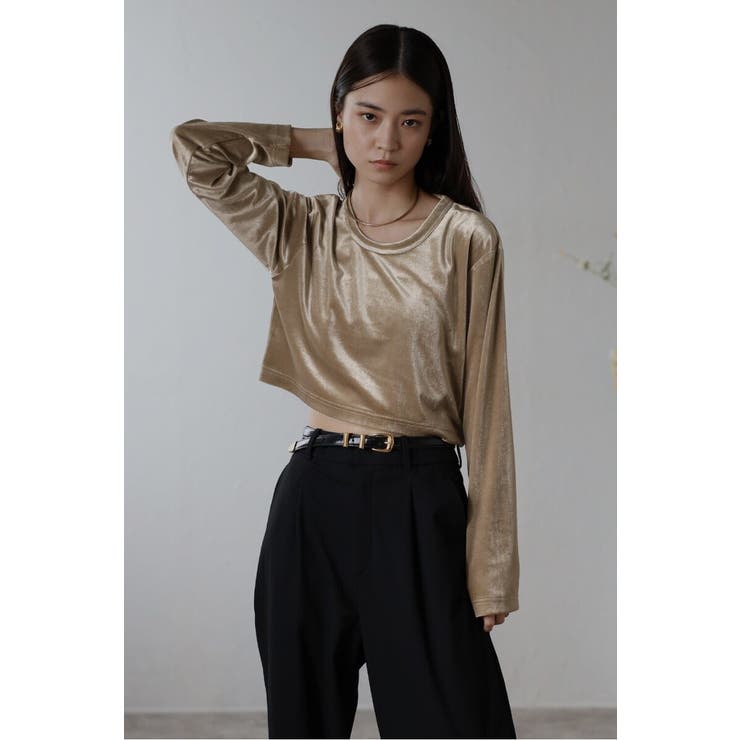 velour cropped pullover | BONJOUR SAGAN | 詳細画像2 