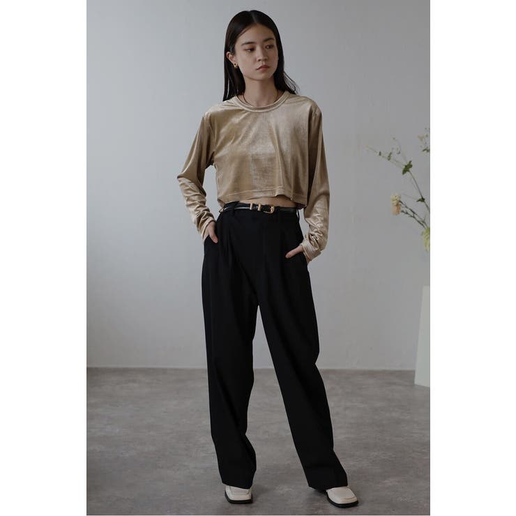 velour cropped pullover | BONJOUR SAGAN | 詳細画像3 
