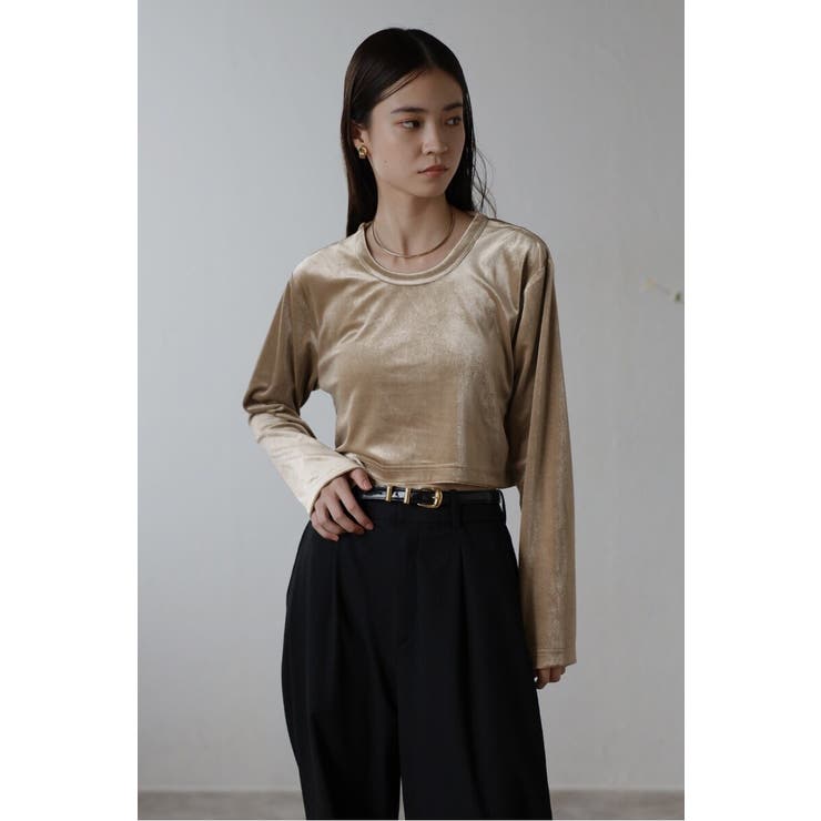 velour cropped pullover | BONJOUR SAGAN | 詳細画像4 