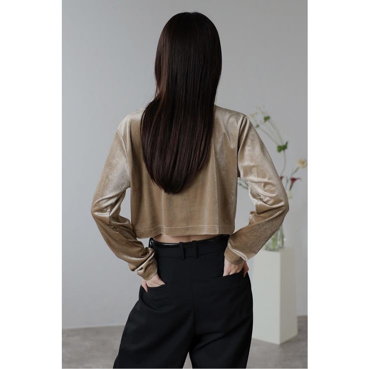 velour cropped pullover | BONJOUR SAGAN | 詳細画像8 