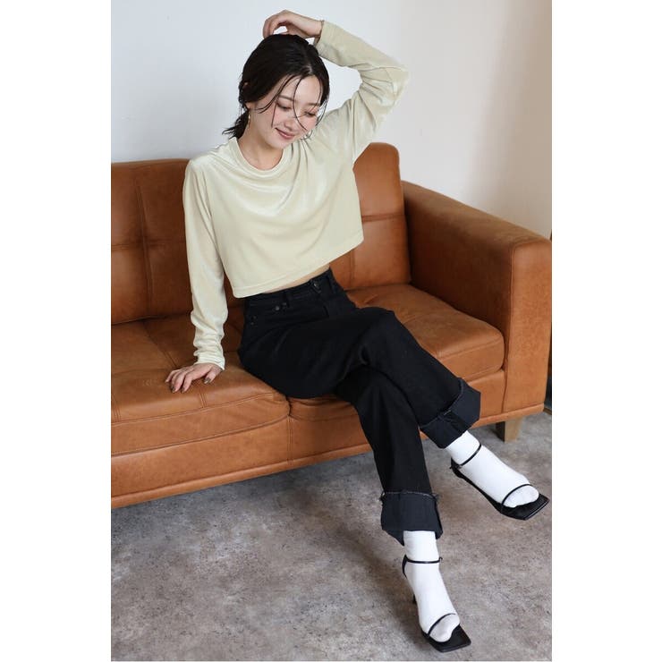 velour cropped pullover | BONJOUR SAGAN | 詳細画像19 
