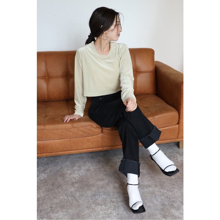 velour cropped pullover | BONJOUR SAGAN | 詳細画像20 