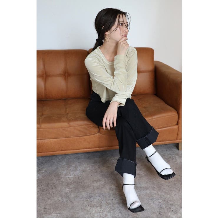 velour cropped pullover | BONJOUR SAGAN | 詳細画像21 