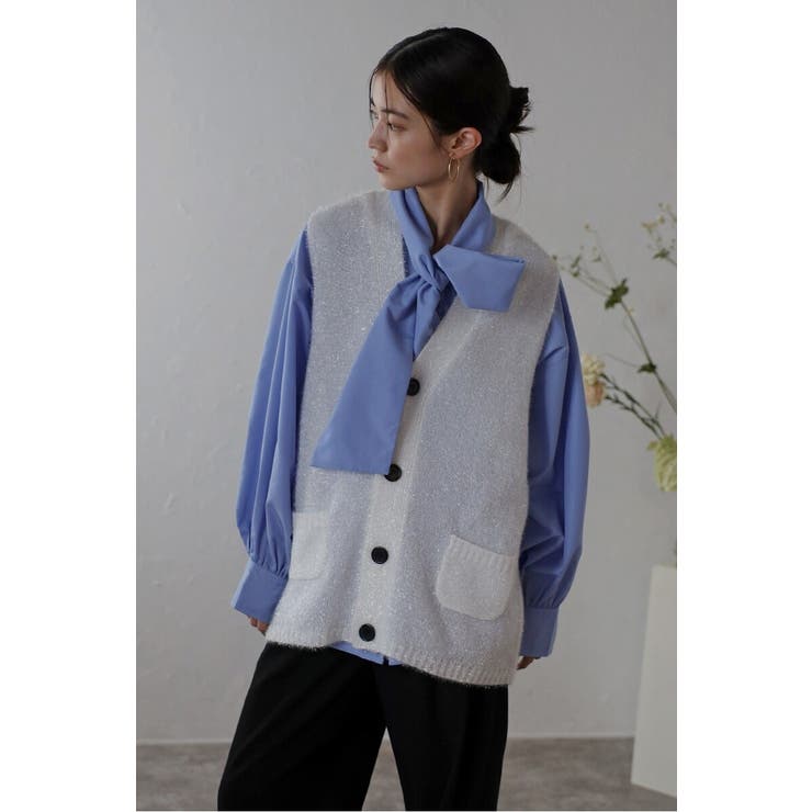 OFF-WHITE | glitter shaggy black | BONJOUR SAGAN