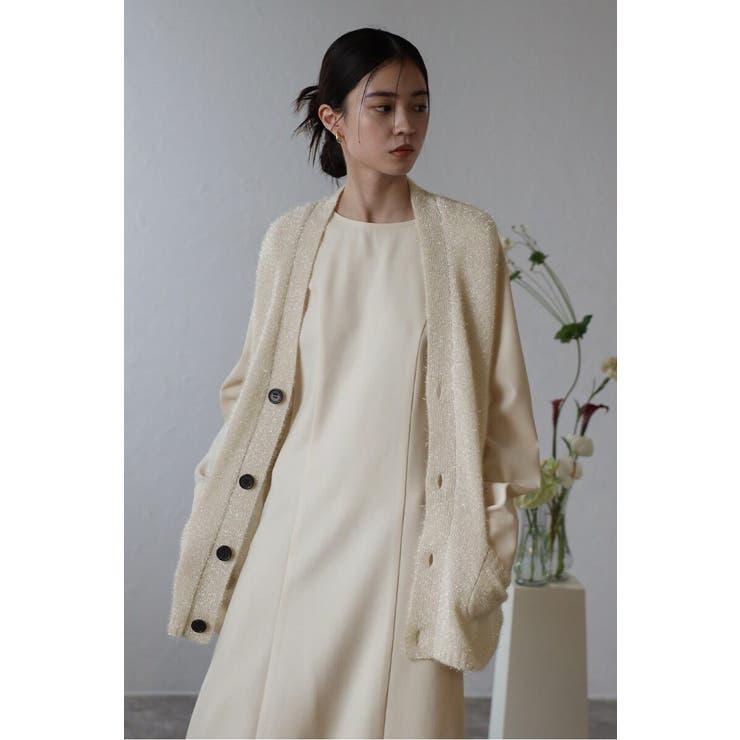 LIGHT-BEIGE | glitter shaggy black | BONJOUR SAGAN