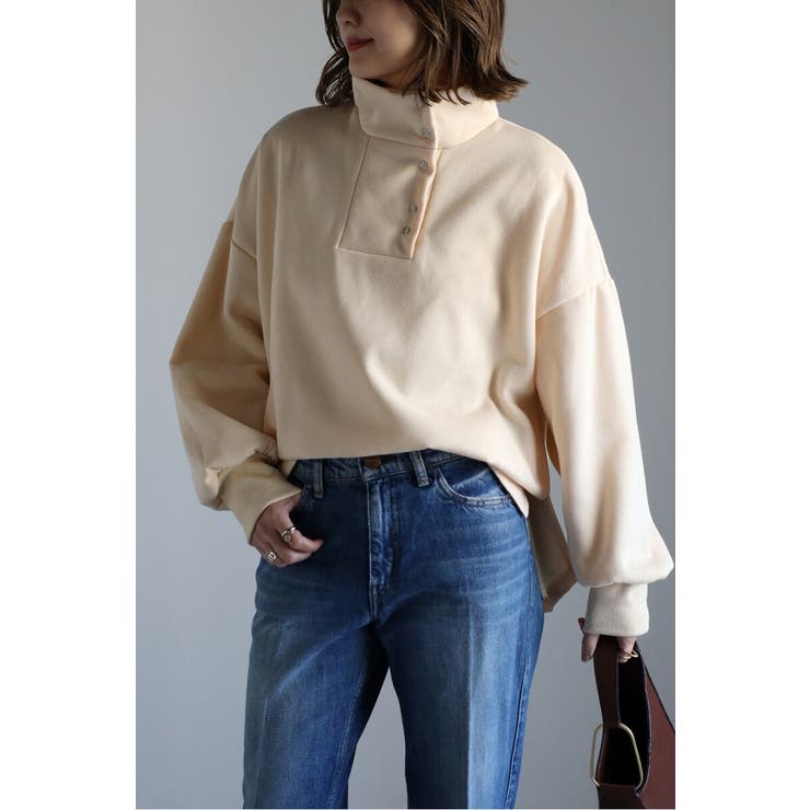 CREAM | アンチピリング加工裏起毛ハイネックプルオーバー 88-004669 | BONJOUR SAGAN