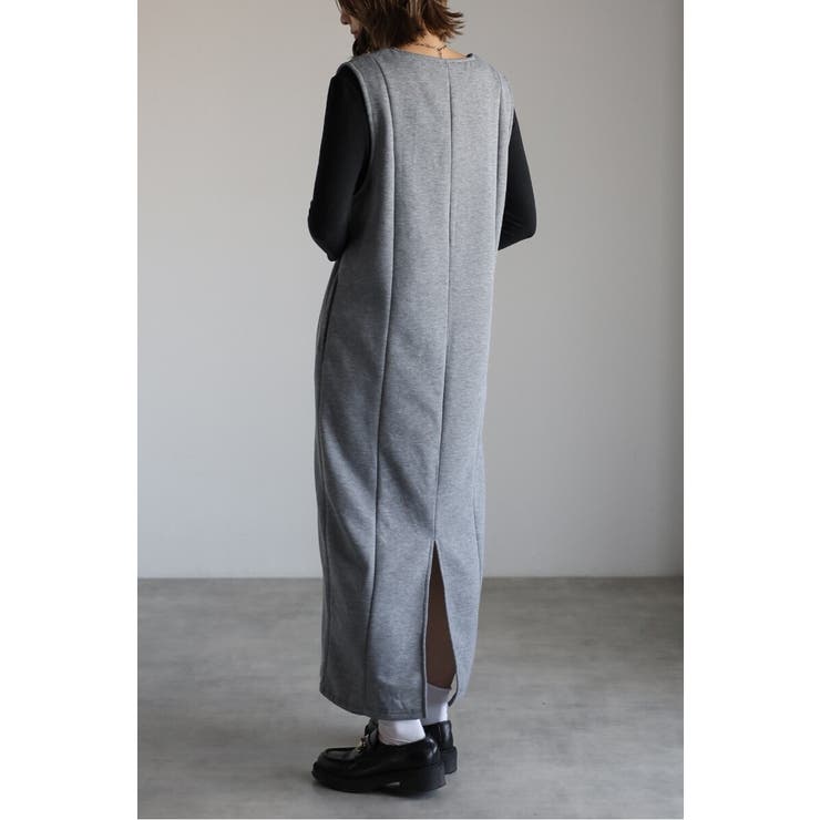 アンチピリング加工裏起毛Vネックジャンスカ 88-004670 | BONJOUR SAGAN | 詳細画像5 