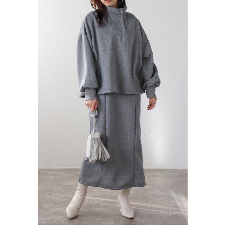 アンチピリング加工裏起毛Vネックジャンスカ 88-004670 | BONJOUR SAGAN | 詳細画像7 