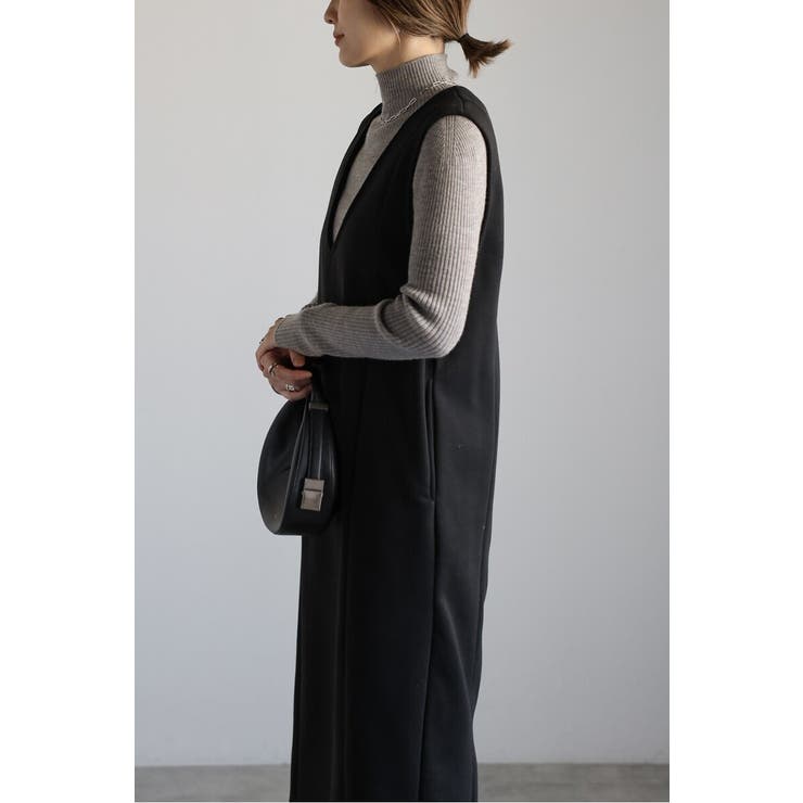 アンチピリング加工裏起毛Vネックジャンスカ 88-004670 | BONJOUR SAGAN | 詳細画像11 