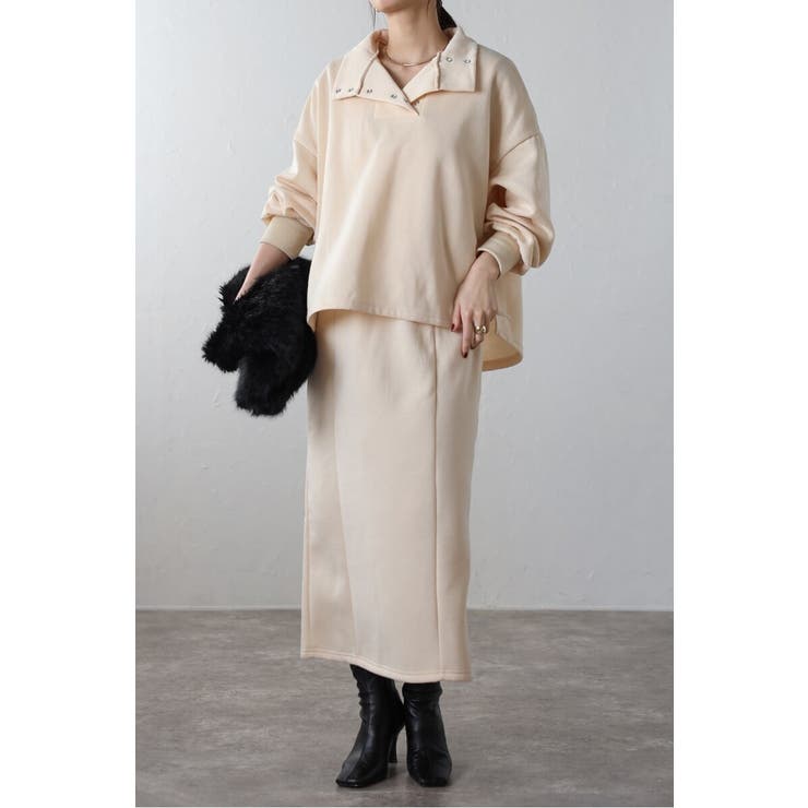 アンチピリング加工裏起毛Vネックジャンスカ 88-004670 | BONJOUR SAGAN | 詳細画像20 