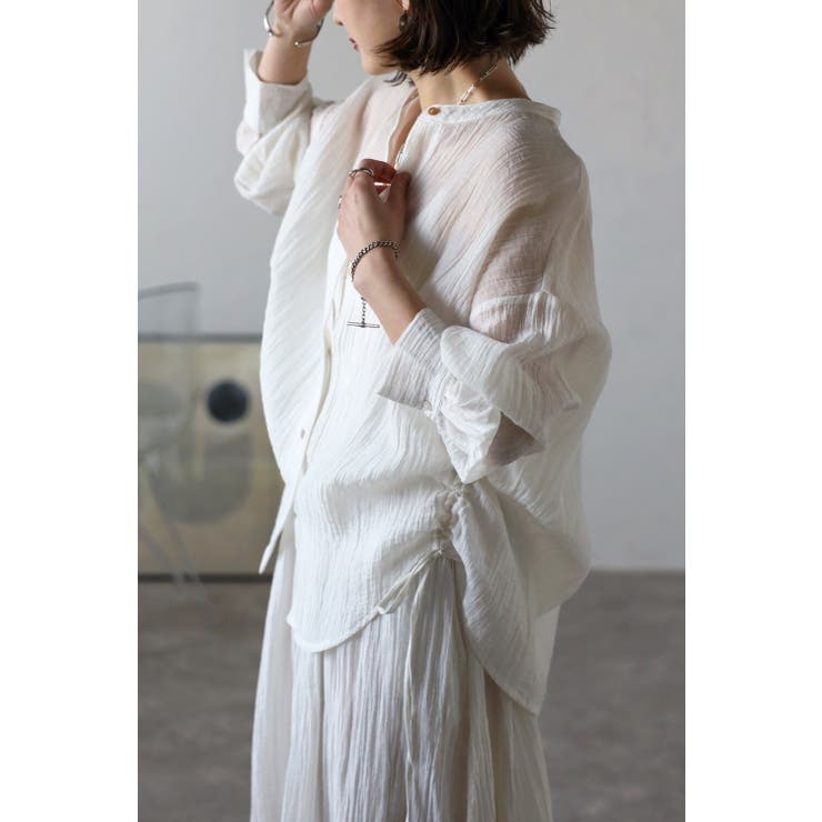 [SET]ワッシャーサイドドロストシャツ×フレアスカート 11-003728 | BONJOUR SAGAN | 詳細画像3 