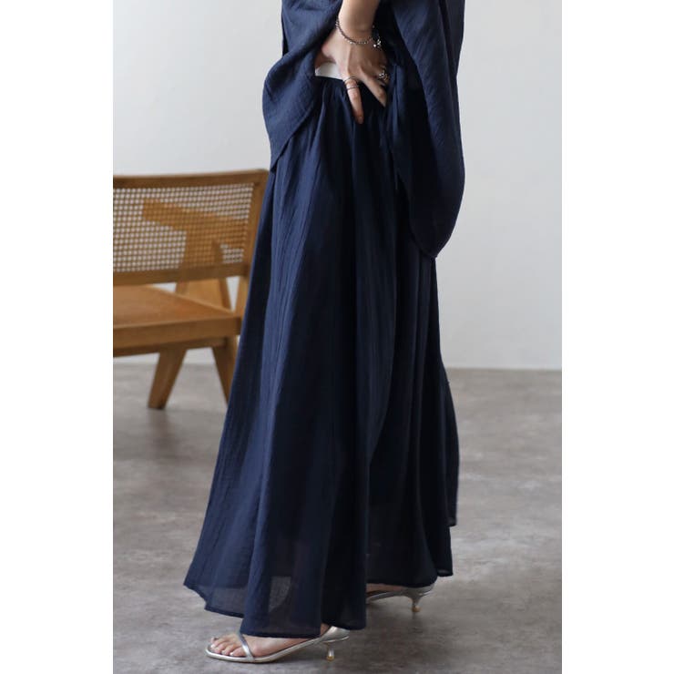 [SET]ワッシャーサイドドロストシャツ×フレアスカート 11-003728 | BONJOUR SAGAN | 詳細画像12 