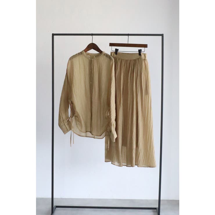 [SET]ワッシャーサイドドロストシャツ×フレアスカート 11-003728 | BONJOUR SAGAN | 詳細画像16 