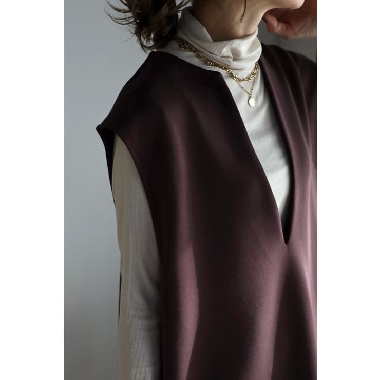 ディープキーネックストレッチベスト 77-002070 | BONJOUR SAGAN | 詳細画像7 