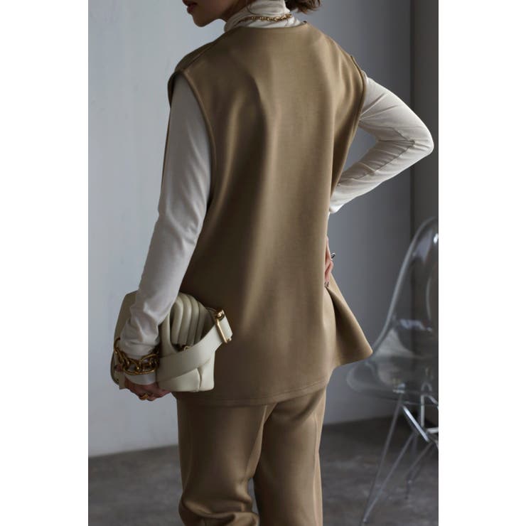 ディープキーネックストレッチベスト 77-002070 | BONJOUR SAGAN | 詳細画像13 