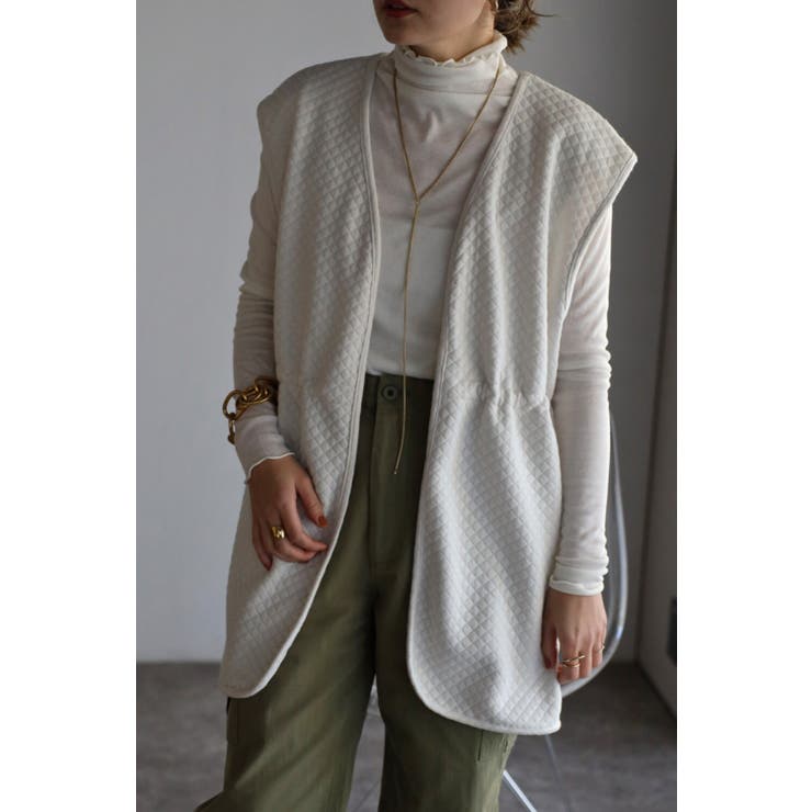 ウエストマークキルティングベスト 77-001957 | BONJOUR SAGAN | 詳細画像1 