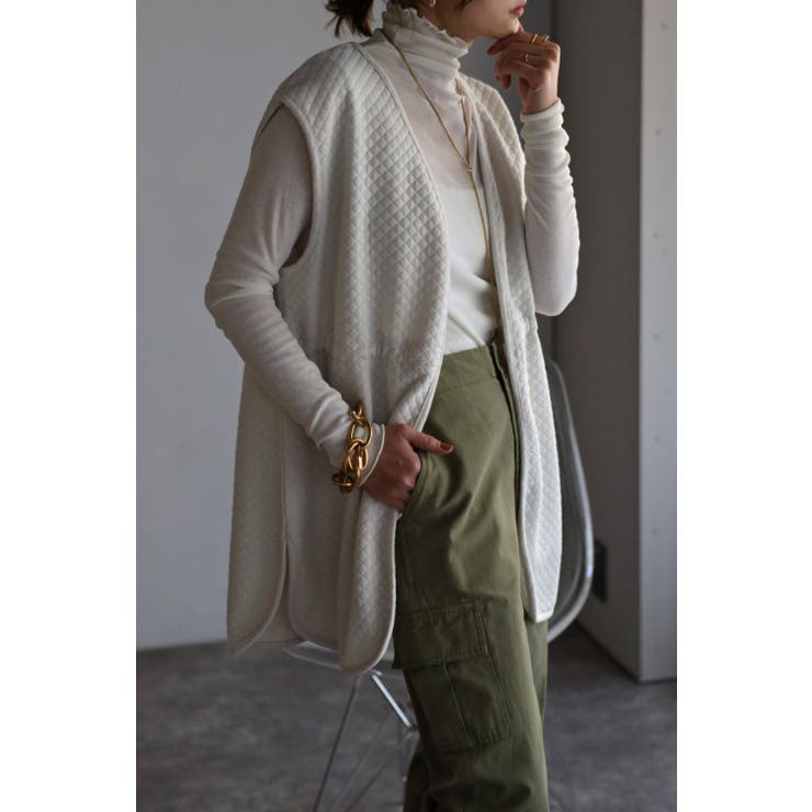 ウエストマークキルティングベスト 77-001957 | BONJOUR SAGAN | 詳細画像3 