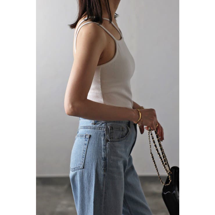 カップ付きフロントクロスリブキャミソール 77-001982 | BONJOUR SAGAN | 詳細画像2 