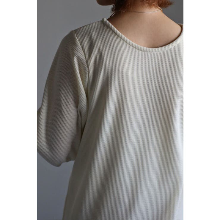 カットワッフル指穴付きボリューム袖ワンピース 77-002021 | BONJOUR SAGAN | 詳細画像6 