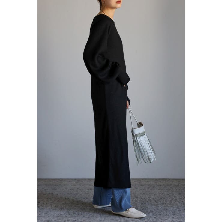 カットワッフル指穴付きボリューム袖ワンピース 77-002021 | BONJOUR SAGAN | 詳細画像13 