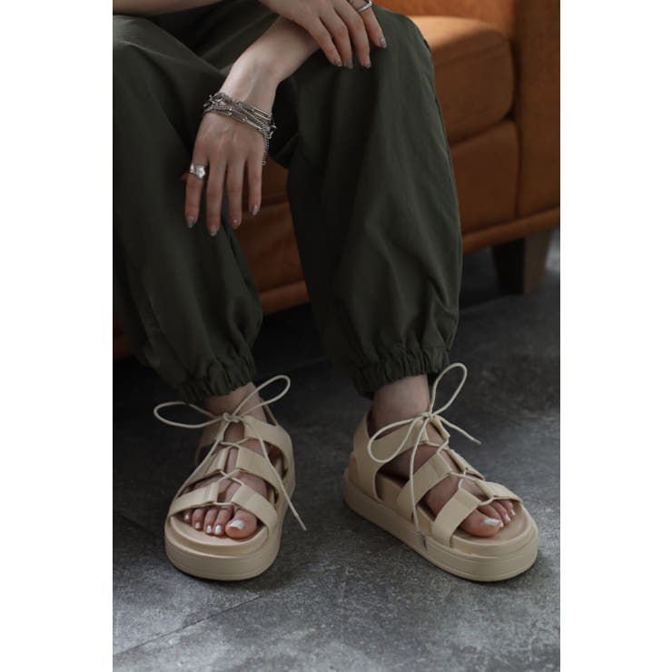 レースアップボリュームソールサンダル 77-002113 | BONJOUR SAGAN | 詳細画像2 