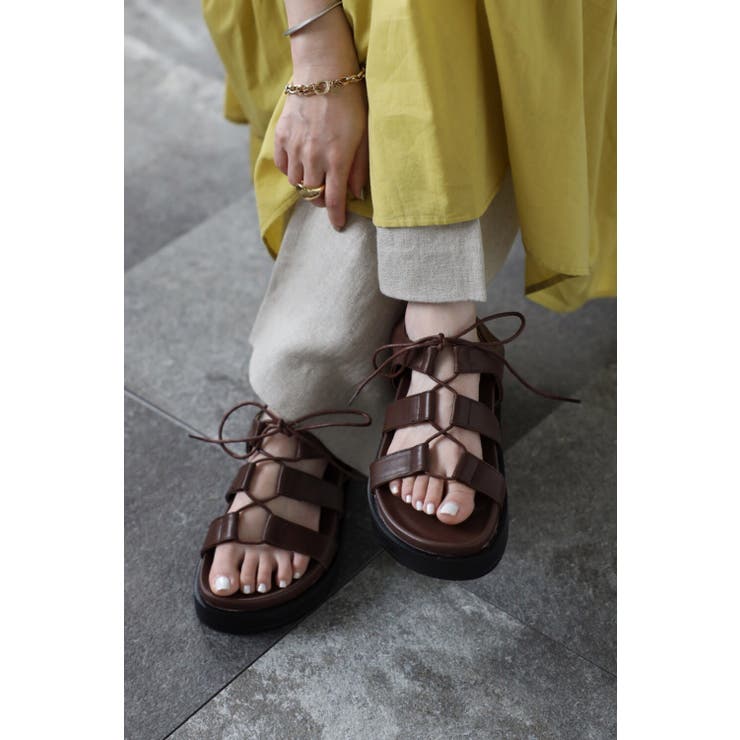 レースアップボリュームソールサンダル 77-002113 | BONJOUR SAGAN | 詳細画像5 