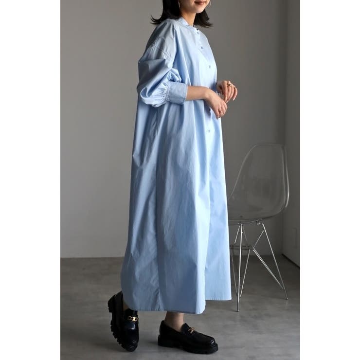 ボリュームスリーブバンドカラーシャツワンピース 77-002117 | BONJOUR SAGAN | 詳細画像2 