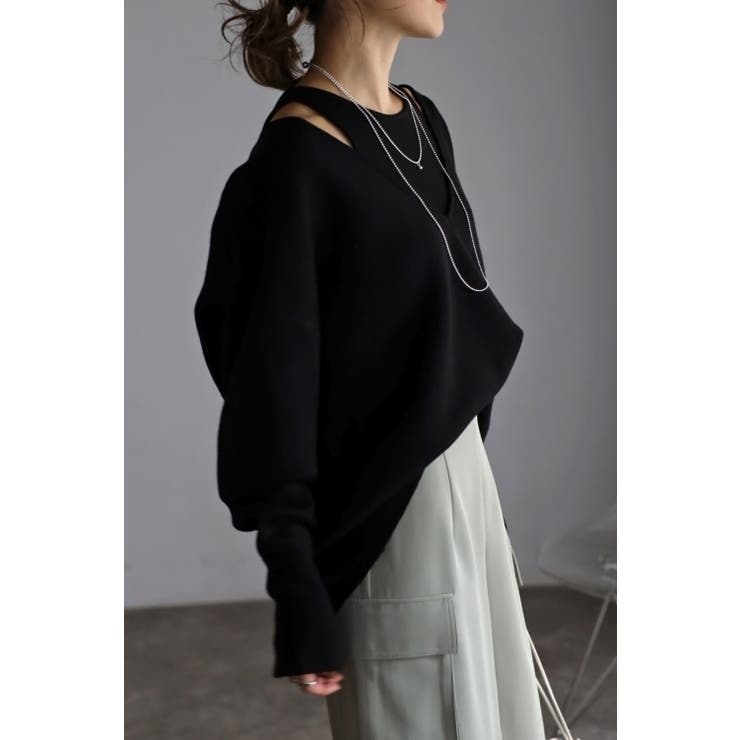 ディープVネックニット×アメスリニットタンク 88 003039 | BONJOUR SAGAN | 詳細画像6 