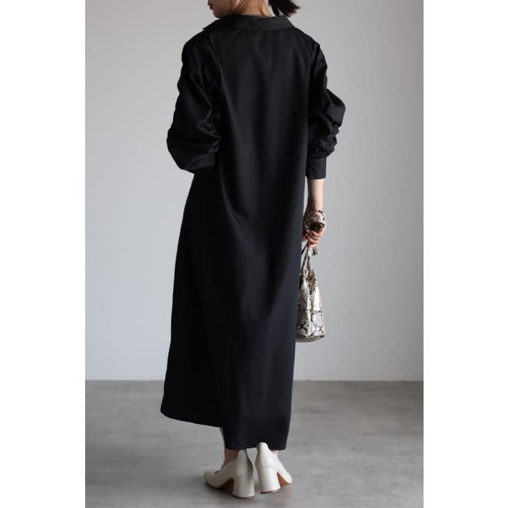 袖シャーリングシャツワンピース 77-002255 | BONJOUR SAGAN | 詳細画像14 