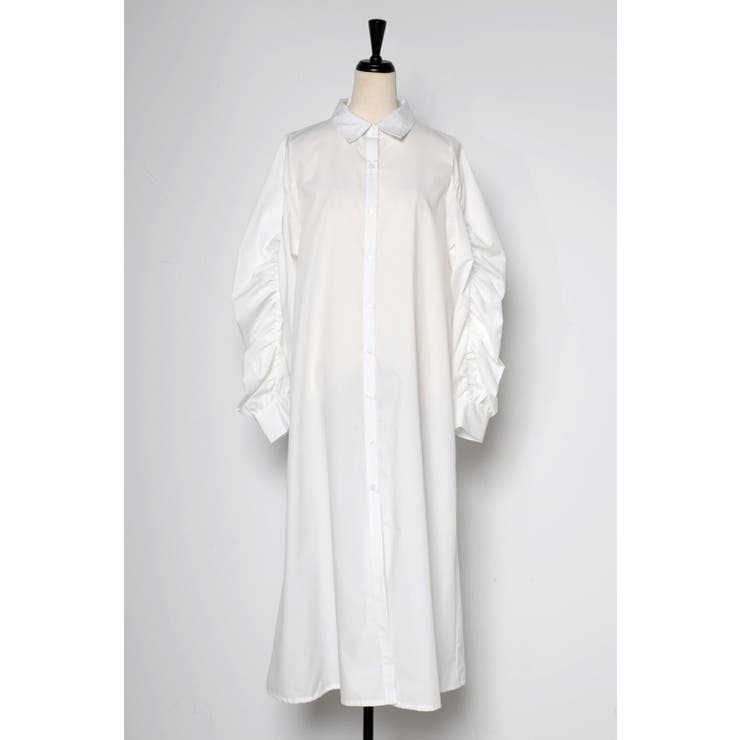 袖シャーリングシャツワンピース 77-002255 | BONJOUR SAGAN | 詳細画像18 