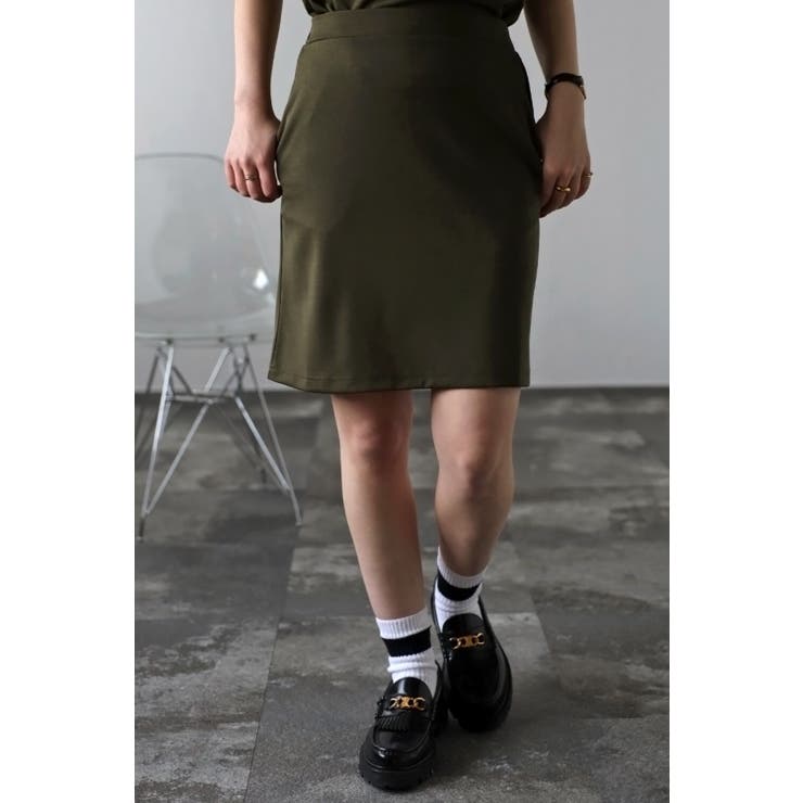 KHAKI | ショート丈ダンボールスカート 77-002264 | BONJOUR SAGAN