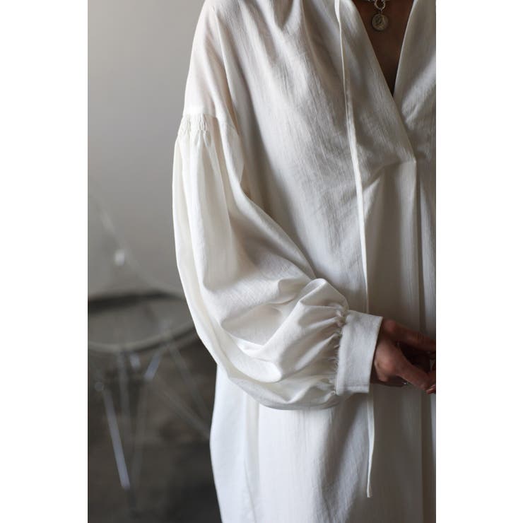 リネンライクボリュームスリーブワンピース 77-003539 | BONJOUR SAGAN | 詳細画像3 