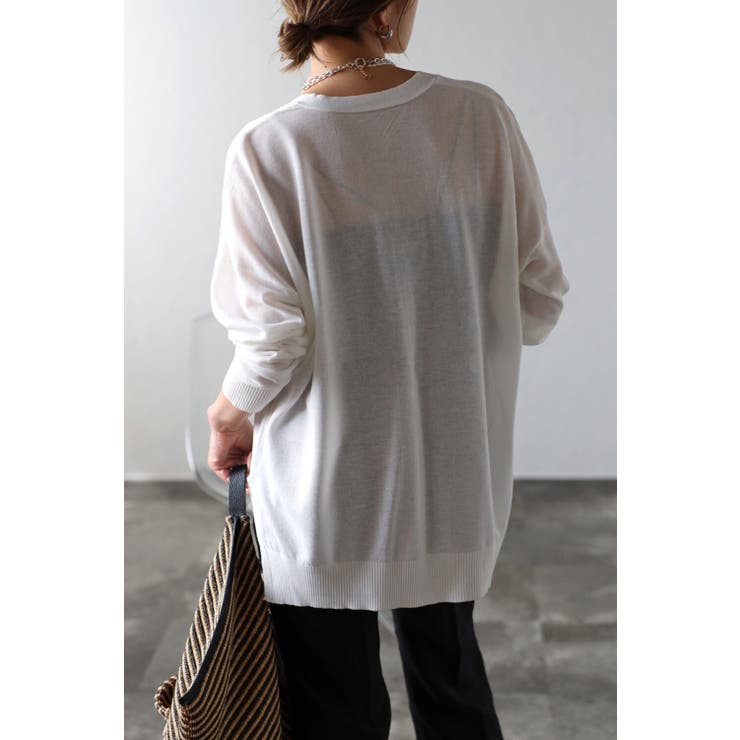 サイドスリットシアーカーディガン 77-002575 | BONJOUR SAGAN | 詳細画像8 