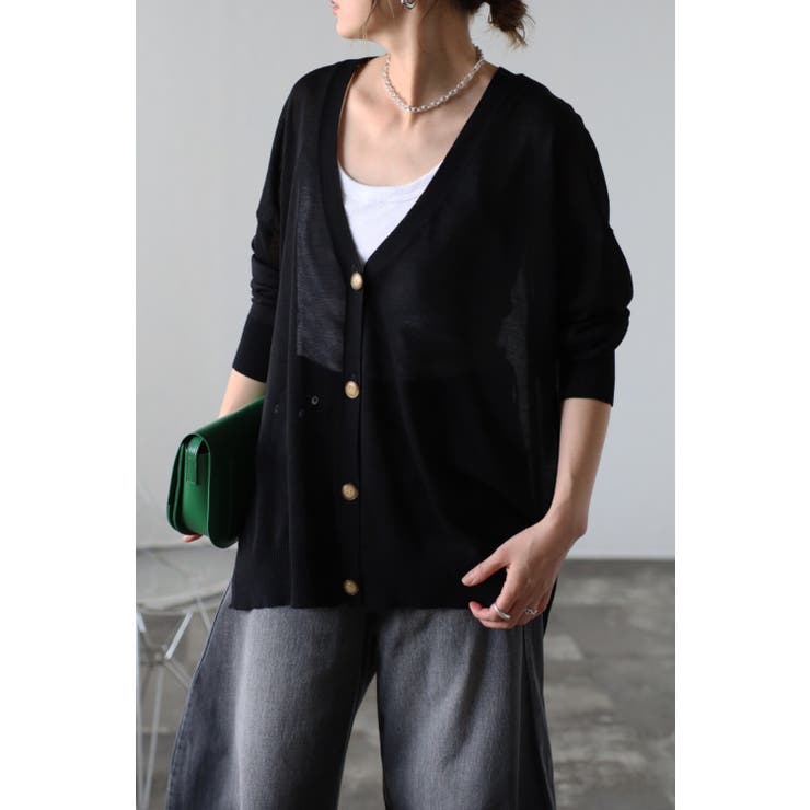 サイドスリットシアーカーディガン 77-002575 | BONJOUR SAGAN | 詳細画像11 