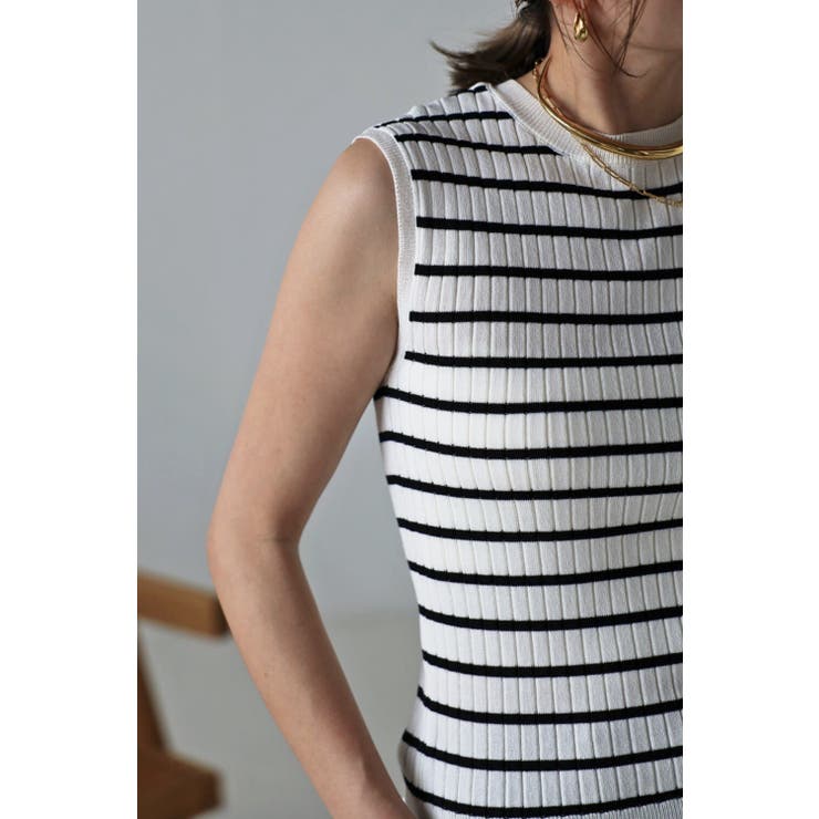 ワイドリブノースリサマーニット 77-002646 | BONJOUR SAGAN | 詳細画像4 